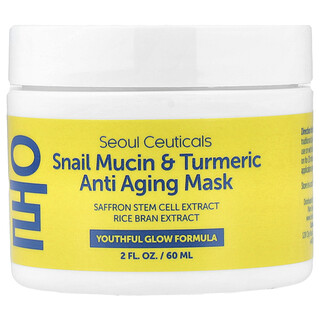SeoulCeuticals, Lendir Siput & Topeng Kecantikan Anti Penuaan Kunyit, 2 fl oz (60 ml)