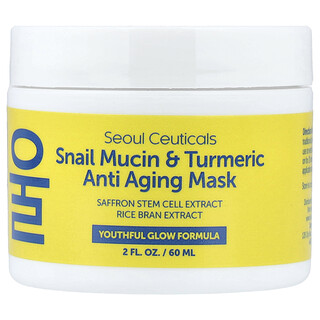 SeoulCeuticals, Máscara de Beleza, Beleza e Antienvelhecimento, Mucina de Caracol e Cúrcuma, 60 ml (2 fl oz)