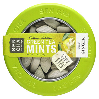 Sencha Naturals, Green Tea Mints, Yuzu Ginger, 1.2 oz (35 g)