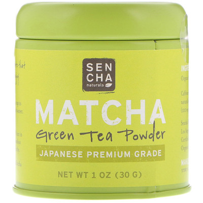 Sencha Naturals матча, порошковый зеленый чай, японский чай премиум-класса, 1 унция (30 г)