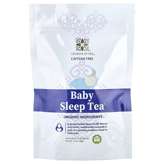 Secrets of Tea, Thé pour le sommeil biologique Baby®, Sans caféine, 20 sachets de thé non blanchis, 28 g