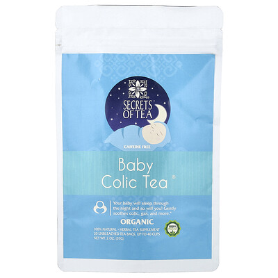 Photos - Vitamins & Minerals Organic Baby Secrets of Tea,  Colic Tea®, Caffeine Free, 20 Unbleached Tea Bags, 1 oz  SCS-00628 (28 g)