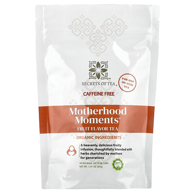 Secrets of Tea, Té de frutas, Sin cafeína, 20 bolsitas de té sin blanquear, 28 g (1 oz)