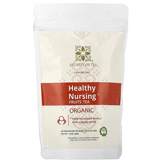 سيكريتس أوف تي‏, Healthy Nursing® ، شاي فاكهة، خالٍ من الكافيين، 20 كيسًا من الشاي غير المبيض، 1 أونصات (28 جم)