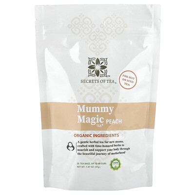 Secrets of Tea, Té Mummy Magic®, Melocotón, 20 bolsitas de té, 41 g (1,47 oz)
