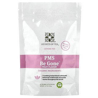 Secrets of Tea, PMS Be Gone™, фруктовый, без кофеина, 20 чайных пакетиков, 41 г (1,47 унции)