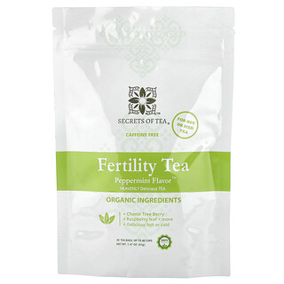 Secrets of Tea, Té orgánico GetFertility Magic™, Dulce celestial, Sin cafeína, 20 bolsitas de té, 40 g (1,41 oz)