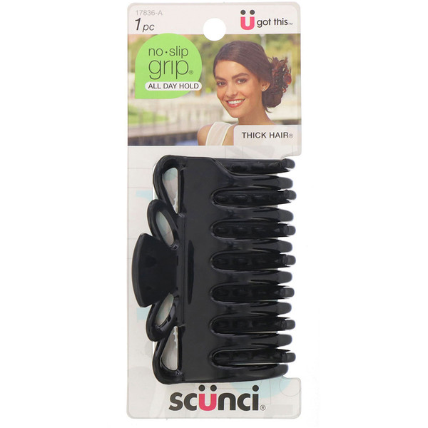 Scunci No Slip Grip Jaw Clip All Day Hold For Thick Hair 1 Jaw