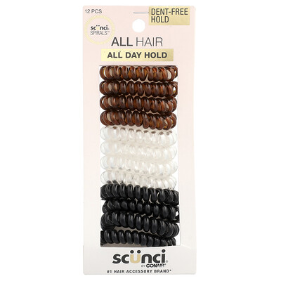 Product Image for Scunci, Spirals , Assorted Colors, 12 Pieces