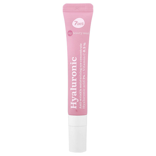 7Days Beauty, Hyaluronic, Dual-Action Anti-Wrinkle Moisturizing Eye Cream, feuchtigkeitsspendende Anti-Falten-Augencreme mit doppelter Wirkung, 18 ml (0,6 fl. oz.)