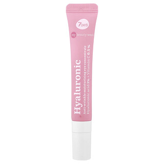 7Days Beauty, Crema humectante antiarrugas de doble acción para el contorno de los ojos con ácido hialurónico, 18 ml (0,6 oz. líq.)