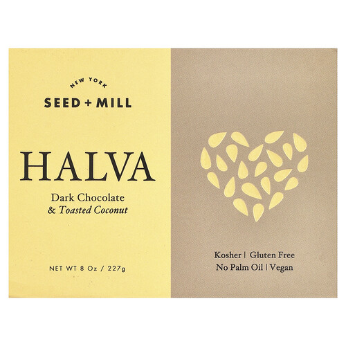 Seed + Mill, Halva, dunkle Schokolade und geröstete Kokosnuss, 227 g (8 oz.)