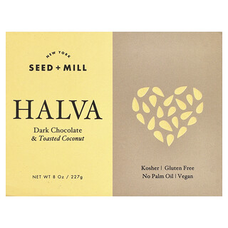 Seed + Mill, Halva, dunkle Schokolade und geröstete Kokosnuss, 227 g (8 oz.)