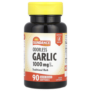 Sundance Vitamins, Odorless Garlic, 90 Quick Release Softgels (500 mg per Softgel)