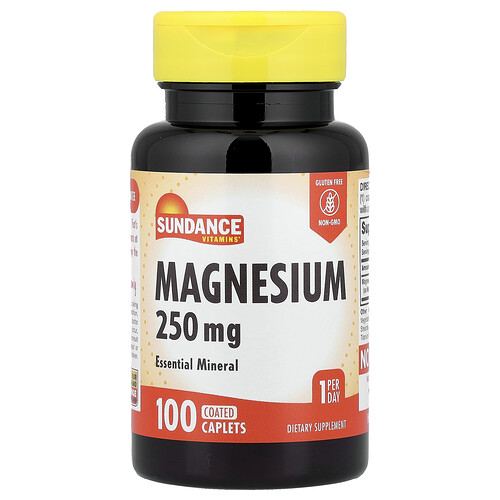 サンダンス・ビタミンズ Sundance Vitamins, マグネシウム、250mg、コーティングタブレット100粒