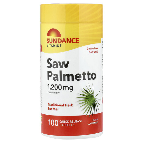 Sundance Vitamins Saw Palmetto, 100 Quick Release Capsules (300 mg per Capsule)