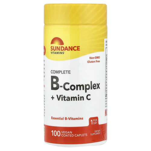 Sundance Vitamins, Complete B-Komplex + Vitamin C, 100 vegane Kapseln
