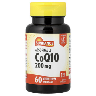 Sundance Vitamins, 可吸收辅酶 Q10，200 毫克，60 粒速释软胶囊