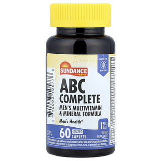 Sundance Vitamins, abc complet, Formule multivitaminée et minérale pour hommes, 60 comprimés-capsules enrobés
