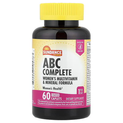 Sundance Vitamins ABC Complete Womens Multivitamin  Mineral Formula 60 Coated Caplets