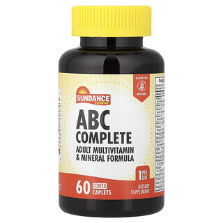 Sundance Vitamins, ABC Complete, Adult Multivitamin & Mineral Formula, 60 Coated Tablets