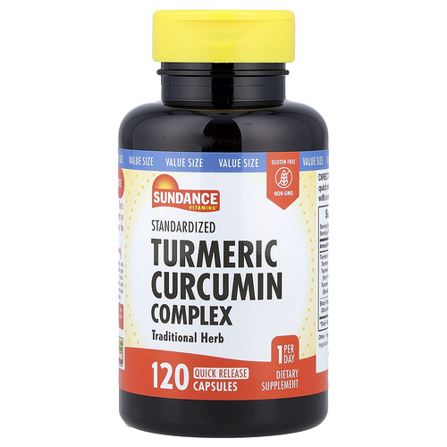 Sundance Vitamins Standardized Turmeric Curcumin Complex, 120 Quick Release Capsules