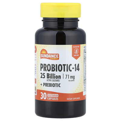 Sundance Vitamins, Probiótico 14, 30 cápsulas vegetales