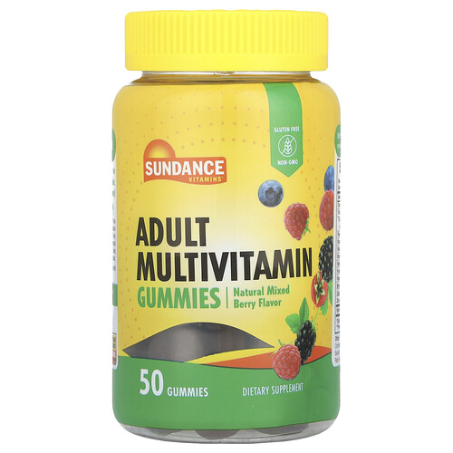 Sundance Vitamins Adult Multivitamin Gummies, Natural Mixed Berry , 50 Gummies