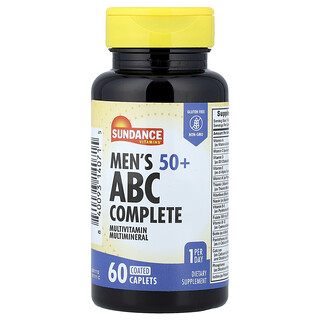 Sundance Vitamins, 50 岁以上男性 ABC 多面多维生素多矿物质，60 片包衣囊片