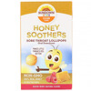 Honey Soother, леденцы от боли в горле, ягодный вкус, 10 леденцов с пектином
