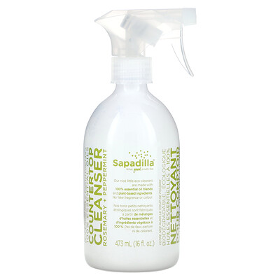 Sapadilla  Countertop Cleanser  Rosemary + Peppermint  16 fl oz (473 ml)