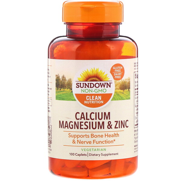 Sundown Naturals, ΠΠ°Π»ΡΡΠΈΠΉ, ΠΌΠ°Π³Π½ΠΈΠΉ ΠΈ ΡΠΈΠ½ΠΊ, 100 ΠΊΠ°ΠΏΡΡΠ»ΠΎΠ²ΠΈΠ΄Π½ΡΡ
ΡΠ°Π±Π»Π΅ΡΠΎΠΊ
