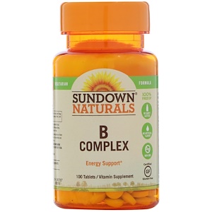 Sundown Naturals, Комплекс В, 100 таблеток