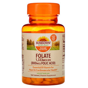 Отзывы о Сандаун Нэчуралс, Folate, 1,333 mcg DFE, 100 Tablets
