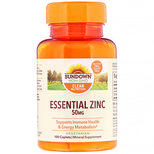 Отзывы о Сандаун Нэчуралс, Essential Zinc, 50 mg, 100 Caplets