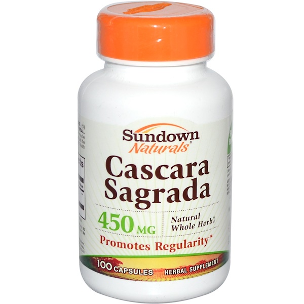 Sundown Naturals, Cascara Sagrada, 450 mg, 100 Capsules (Discontinued Item) 