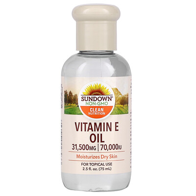 

Sundown Naturals витамин E в виде масла 31 500 мг (70 000 МЕ) 75 мл (2 5 жидк. унции)