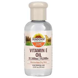 Sundown Naturals, Óleo de Vitamina E, 31.500 mg (70.000 UI), 75 ml (2,5 fl oz)