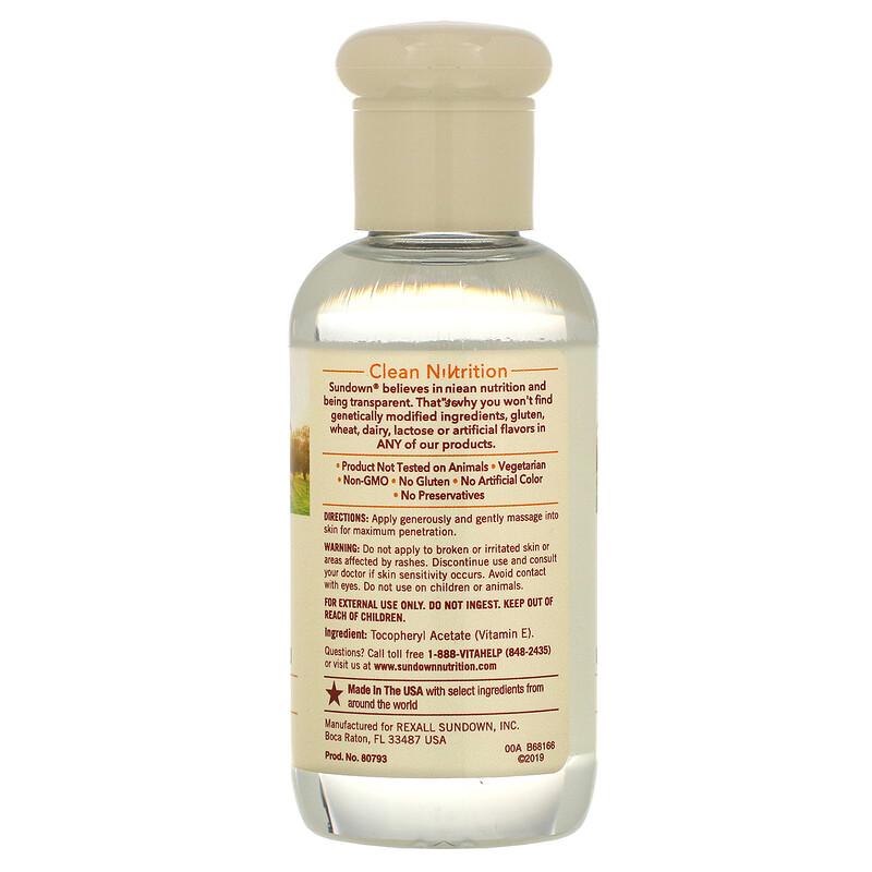 Sundown Naturals, Vitamin E Oil, 70,000 IU, 2.5 fl oz (75 ml) iHerb