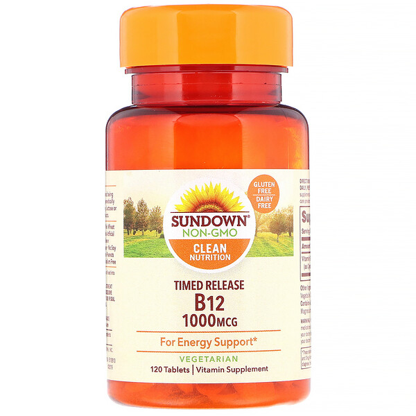 Sundown Naturals, Vitamin B12, 1,000 mcg, 120 Tablets iHerb