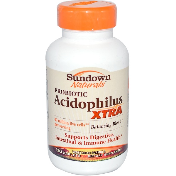 Sundown Naturals, Probiotic Acidophilus Xtra, 120 Caplets (Discontinued Item) 
