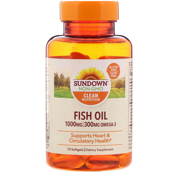 Fish Oil, 1000 mg, 72 Softgels