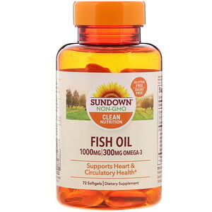 Отзывы о Сандаун Нэчуралс, Fish Oil, 1,000 mg, 72 Softgels