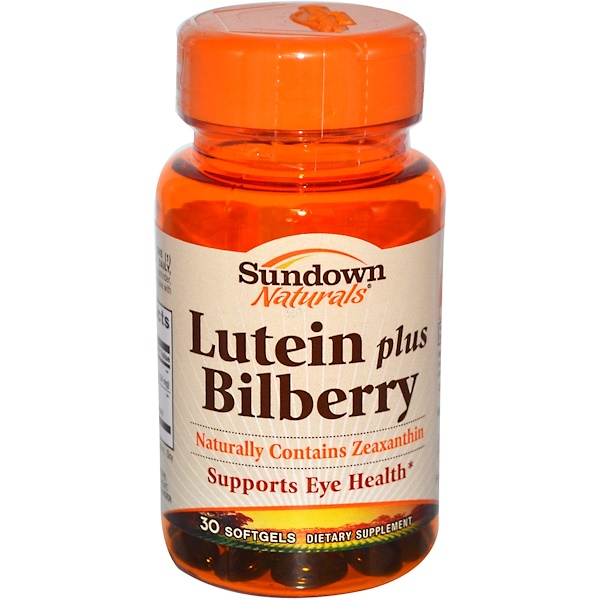 Sundown Naturals, Lutein Plus Bilberry, 30 Softgels (Discontinued Item) 