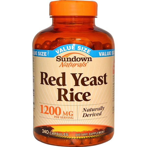 Sundown Naturals, Red Yeast Rice, 1200 mg, 240 Capsules iHerb