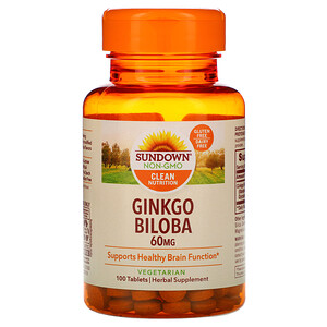 Отзывы о Сандаун Нэчуралс, Ginkgo Biloba, 60 mg, 100 Tablets