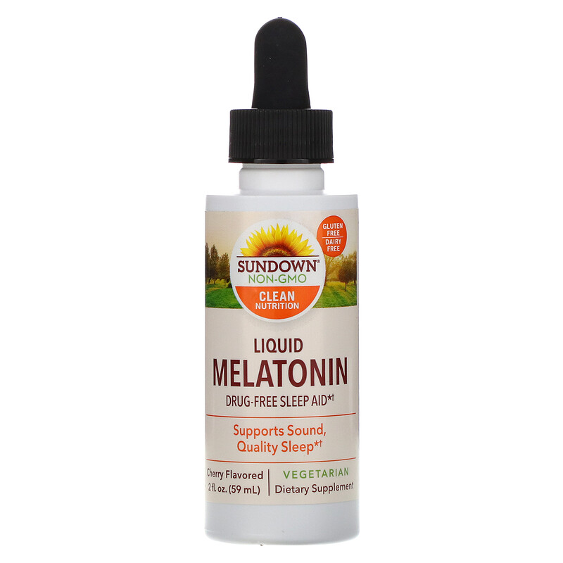 Sundown Naturals, Liquid Melatonin, Cherry Flavored, 2 fl oz (59 ml