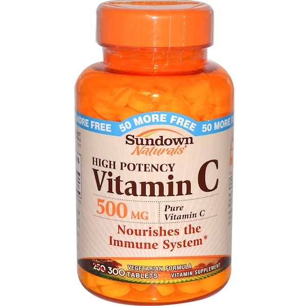 Sundown Naturals, Витамин С Повышенного Потенциала 300 таблеток (Discontinued Item) 