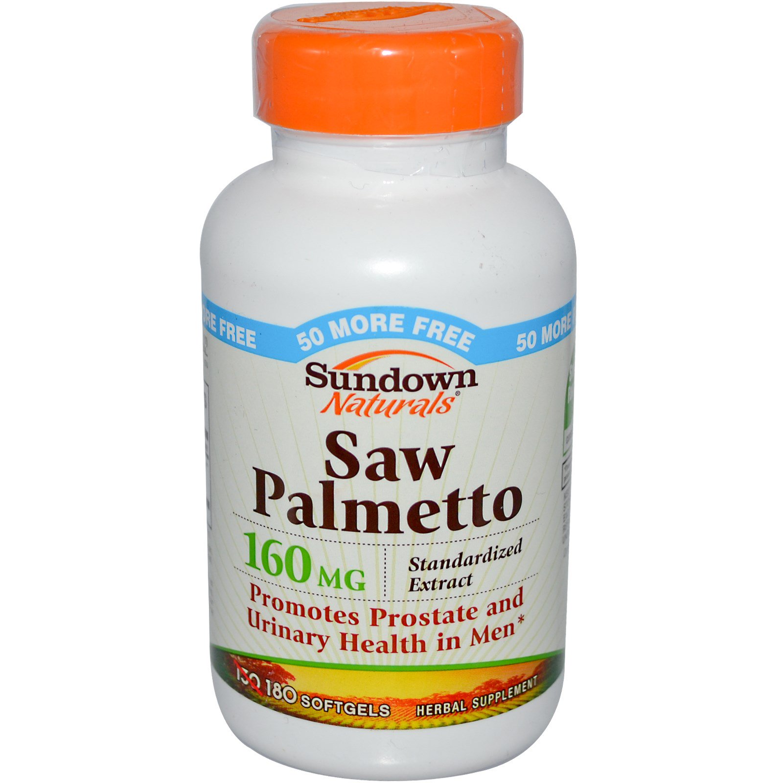 Sundown Naturals, Saw Palmetto, Standardized Extract, 160 mg, 180