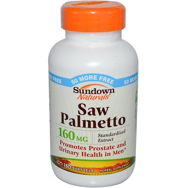 Sundown Naturals, Saw Palmetto, Standardized Extract, 160 mg, 180 Softgels (Discontinued Item) 